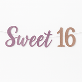 Sweet 16 Sequin Banner Decoration